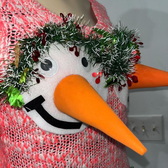 Ready to ship! Women 3D tacky Nauthy funny 3D ugly Christmas sweater Size Small - Picture 3 of 8